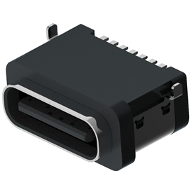 XB-TYPE C 8P-11   USB - type C 8P fraisage étanche femelle modèle B (avec tôle d'acier) (boîtier de protection des pieds 2 pieds fiche, terminal SMT)